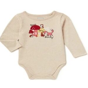 Garanimals Love My Family Woodland Forest Creature Long Sleeve Infant Bodysuit